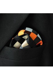 Men's Casual Check Fashion Multicolor Silk Pocket Square