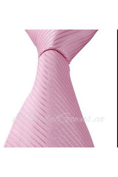 Pure Pink Jacquard Tie Men Business Suits Leisure Necktie