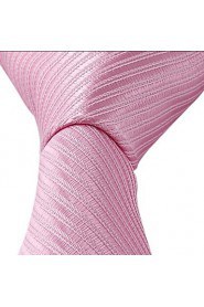 Pure Pink Jacquard Tie Men Business Suits Leisure Necktie