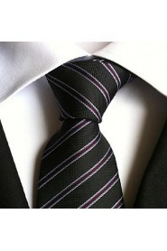 Men Wedding Cocktail Necktie At Work Black Purple