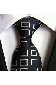 Men Wedding Cocktail Necktie At Work White Black Colors Tie