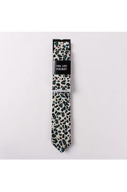 Fashion Men Casual Floral Skinny Necktie Kerchief Set(Width:6.5cm)