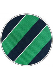 Men's Tie Green Stripes 100% Silk Business Dress Casual Long