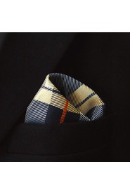 Men's Checke Checke 100% Silk Business Fashion Pocket Square