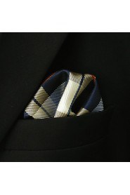 Men's Checke Checke 100% Silk Business Fashion Pocket Square