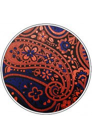 Shlax & Wing Extra Long Size Necktie Paisley Blue Navy Orange Men Tie Jacquard Weave