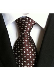 Men Wedding Cocktail Necktie At Work Coffee Flower Tie