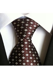 Men Wedding Cocktail Necktie At Work Coffee Flower Tie