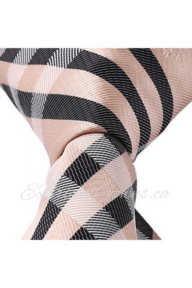 Green Black White Stripes Men Necktie Tie Classic Jacquard