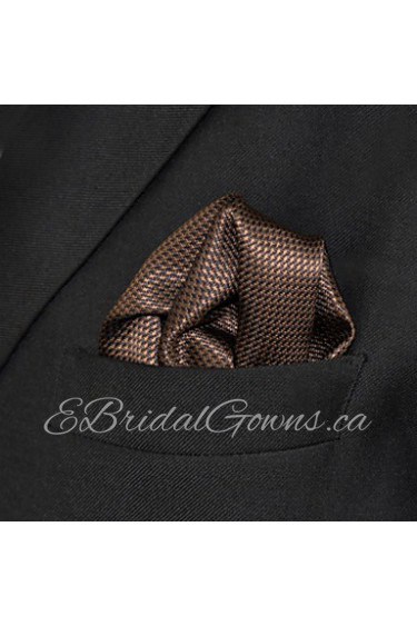 Plain Brown Chocolate Handkerchief Pocket Square Mens Hankies Hanky