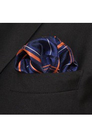 Checked Hanky Navy Blue Pocket Square Hankies Handkerchief