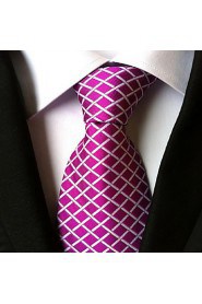 Men Wedding Cocktail Necktie At Work Rose Red White Tie