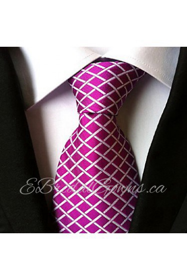 Men Wedding Cocktail Necktie At Work Rose Red White Tie