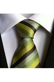 Men Wedding Cocktail Necktie At Work Muti Green Colors Tie