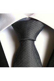 Men Wedding Cocktail Necktie At Work Black Dots