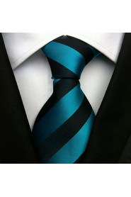 Men Wedding Cocktail Necktie At Work Blue Black Color Tie