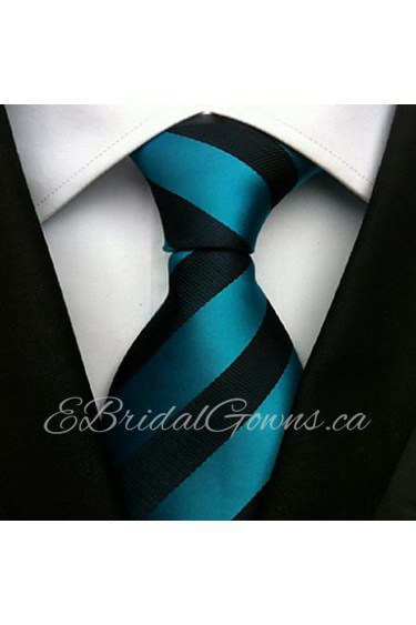 Men Wedding Cocktail Necktie At Work Blue Black Color Tie