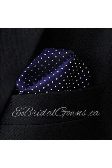 Men's Blue Hanky 100% Silk Business Fashion Pocket Square