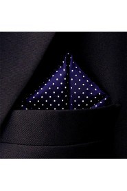 Men's Blue Hanky 100% Silk Business Fashion Pocket Square