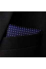 Men's Blue Hanky 100% Silk Business Fashion Pocket Square