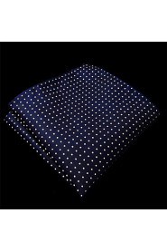 Men's Blue Hanky 100% Silk Business Fashion Pocket Square