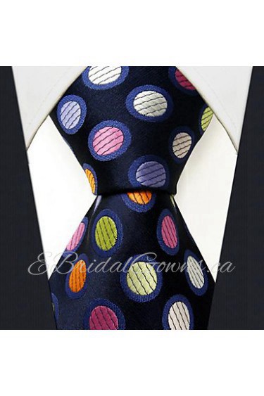 Shlax & Wing Extra Long Size Dots Blue Multicolor Mens Neckties Ties Silk