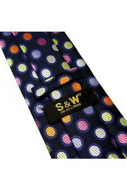 Shlax & Wing Extra Long Size Dots Blue Multicolor Mens Neckties Ties Silk