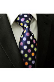 Shlax & Wing Extra Long Size Dots Blue Multicolor Mens Neckties Ties Silk