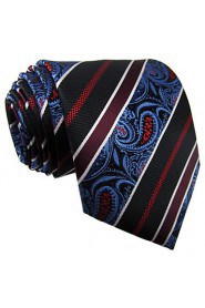 Stripes Paisley Blue Red Neckties Men Ties Wedding Extra Long Silk