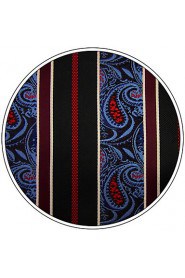 Stripes Paisley Blue Red Neckties Men Ties Wedding Extra Long Silk