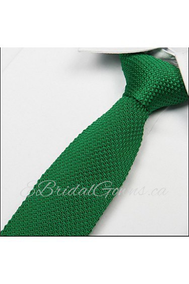 New Forest Green Adult Flat Narrow Necktie Knitted Tie