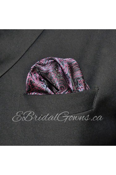 Paisley Dark Purple Pocket Square Mens Hankies Hanky Handkerchief