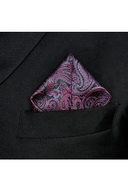 Paisley Dark Purple Pocket Square Mens Hankies Hanky Handkerchief