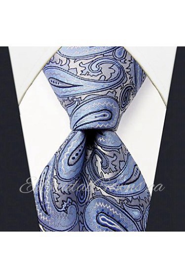 Shlax & Wing Neckties Men's Ties Blue Azure Paisley Accessories 100% Silk