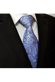 Shlax & Wing Neckties Men's Ties Blue Azure Paisley Accessories 100% Silk