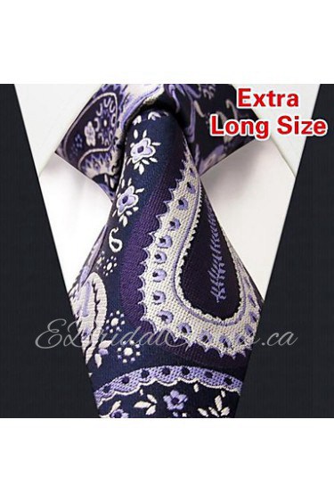 Shlax & Wing Neckties Ties Navy Blue Purple Paisley Handmade Silk