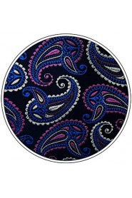 QH17 Paisley Blue Purple Pocket Square Mens Hankies Hanky