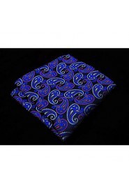 QH17 Paisley Blue Purple Pocket Square Mens Hankies Hanky