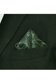 Men's Pocket Square Olive 100% Silk Wedding Business