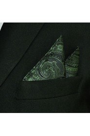 Men's Pocket Square Olive 100% Silk Wedding Business