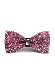 Unisex Korean Rhinestones Delicate Banquet Club Super Flash Diamond Bow Tie