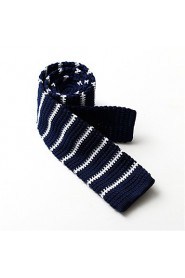 Contrast Color Stripes Pattern Knitted Necktie_N55026