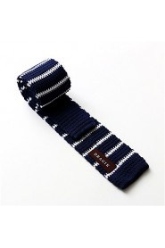 Contrast Color Stripes Pattern Knitted Necktie_N55026