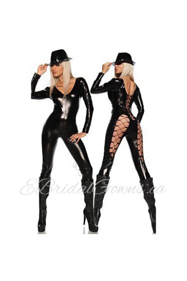 Cool Jazz Dancer Shiny Metallic Bodysuit Sexy Uniform One Size without Hat