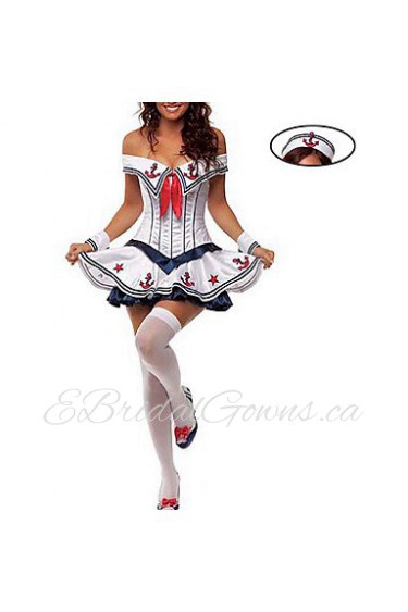 Sweet Girl White Cotton Naval Uniform