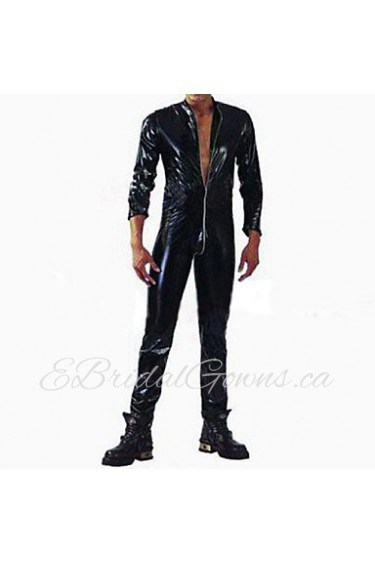 Man Gay Games Black PVC Leotard Men's Uniform