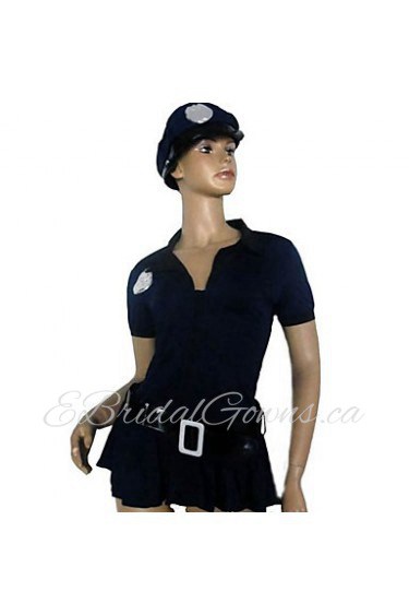 Sexy and Cool Girl Ink Blue Dress Police Uniform