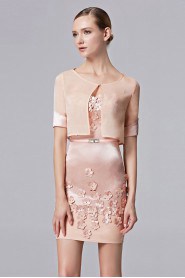 Evening Dress Sheath / Column Mini / Short Cocktail Party / Prom Dress with Crystal