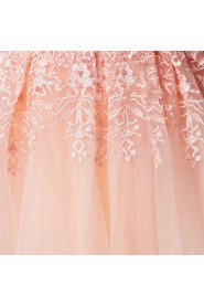 Scoop Cocktail Party / Prom Dress Knee-length with Embroidery