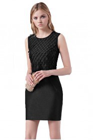 Scoop Mini / Short Cocktail Party / Prom Dress Sheath / Column